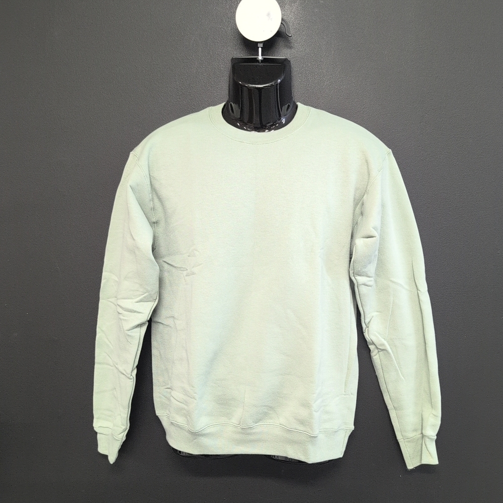 Hanes EcoSmart Unisex Crewneck Fleece Sweatshirt Size Small Stonewashed Green